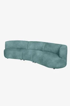 Empress velvet 3,5-zits bank grijsblauw