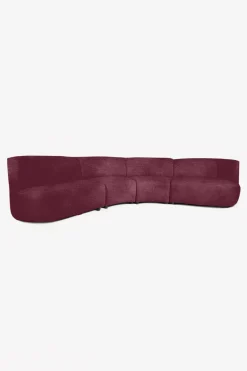 Empress velvet 4-zits bank wine red