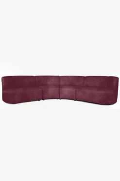 Empress velvet 4-zits bank wine red