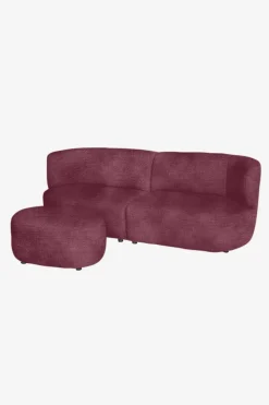 Empress velvet 3-zits bank wine red