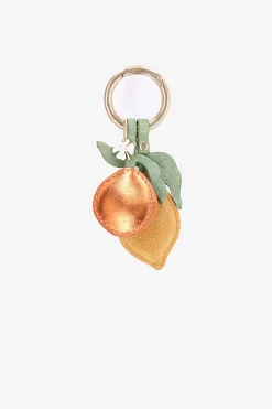 Gele bag charm met fruit
