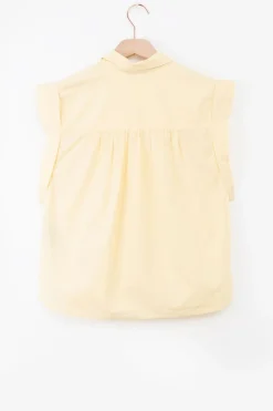 Gele mouwloze blouse