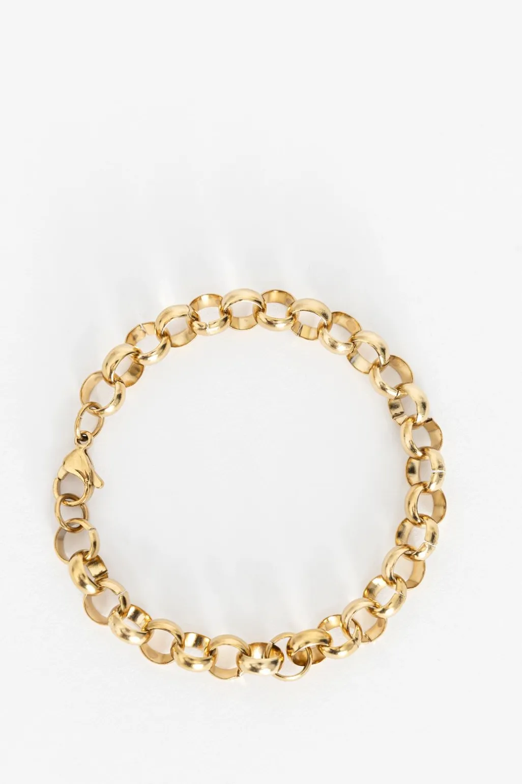 Gold plated armband met grote schakels