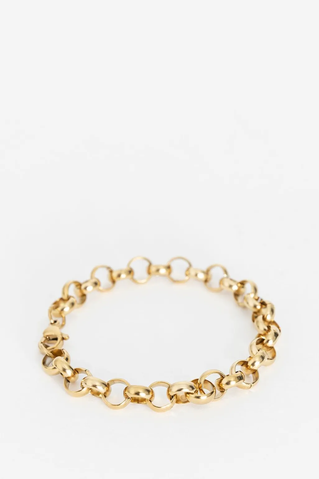 Gold plated armband met grote schakels