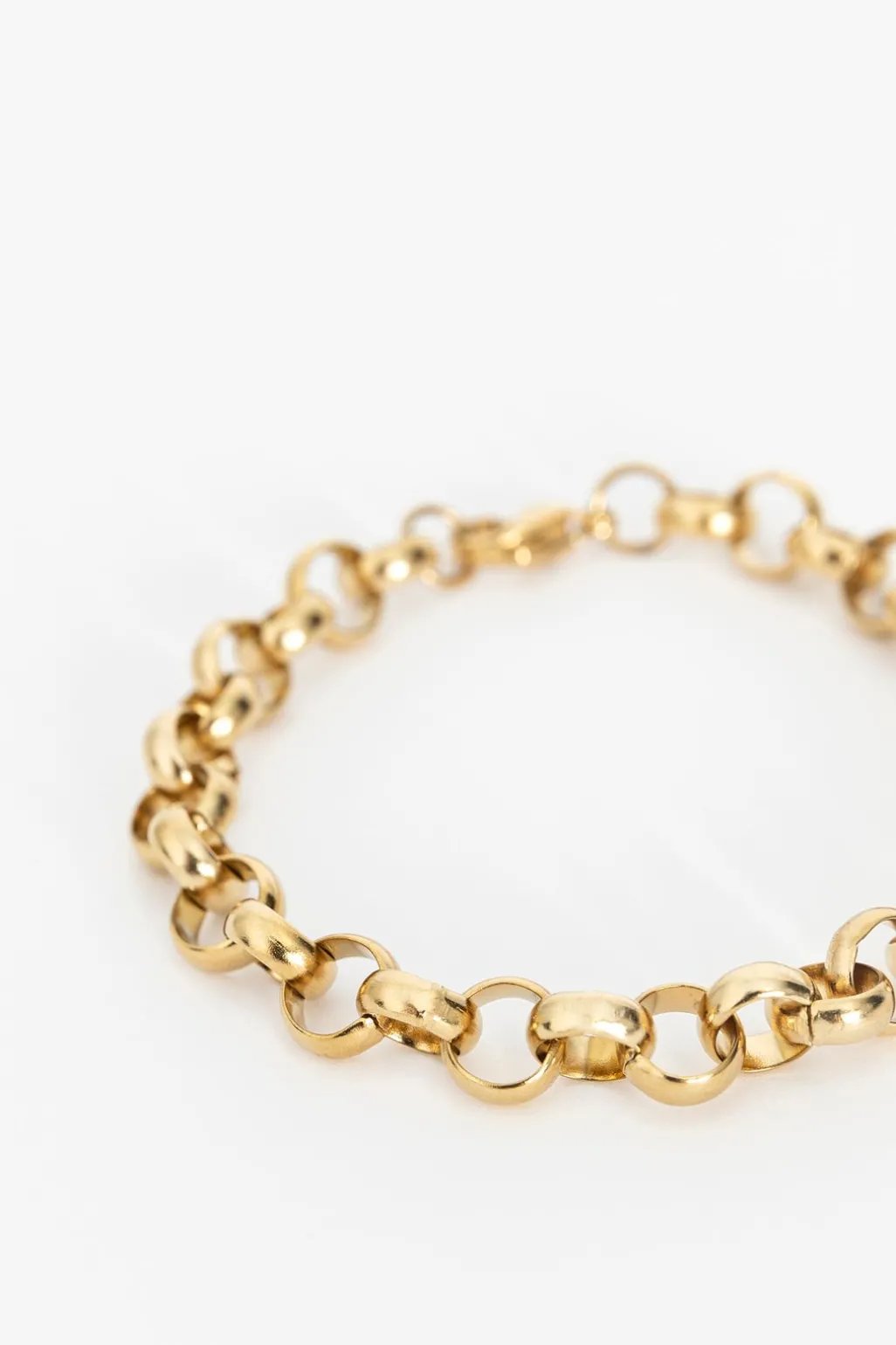 Gold plated armband met grote schakels
