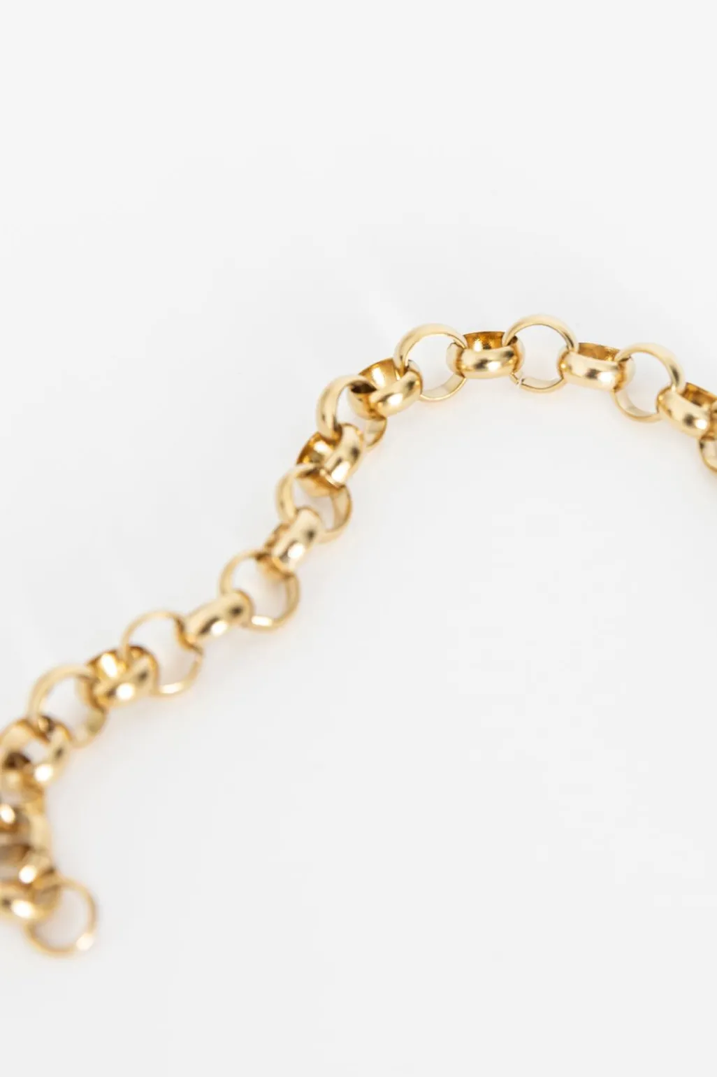 Gold plated armband met grote schakels