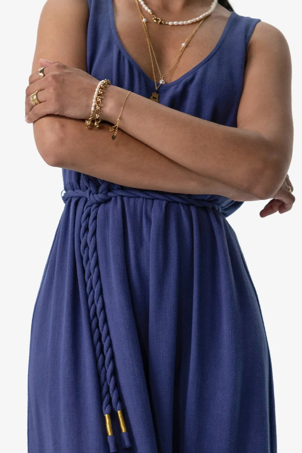 Gold plated armband met parels