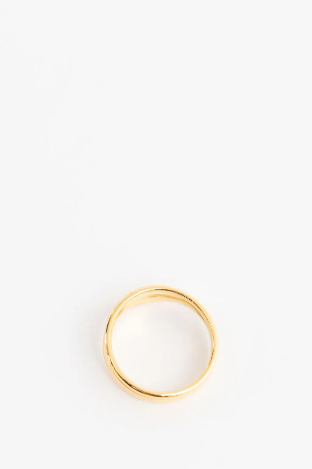 Gold plated dubbele ring