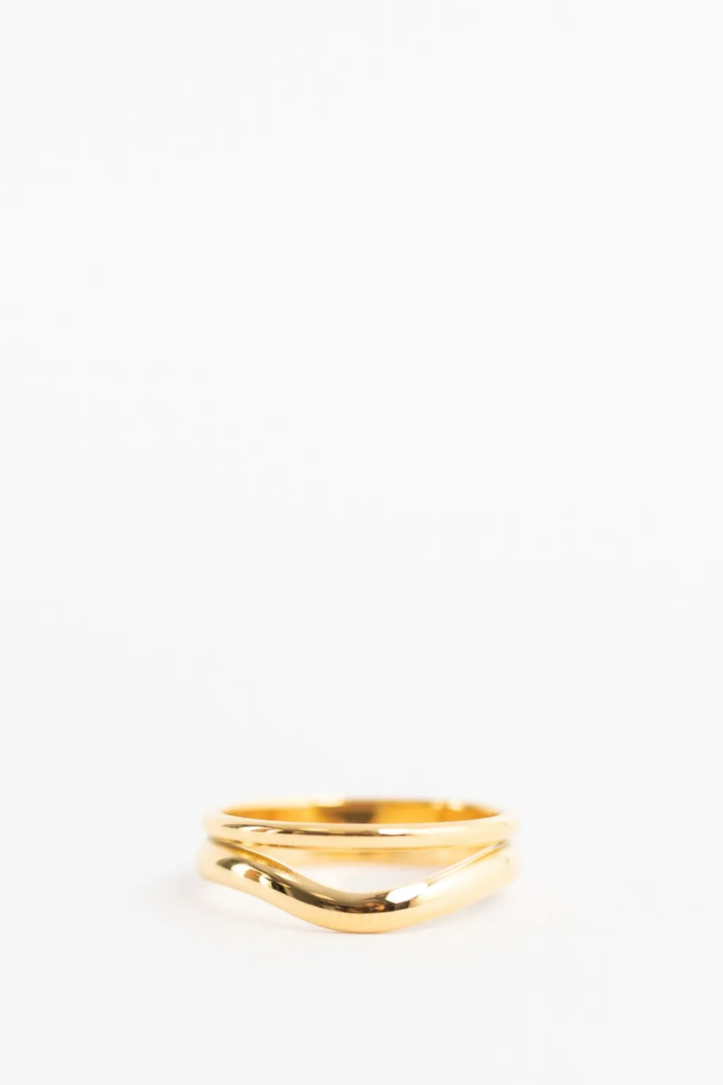 Gold plated dubbele ring