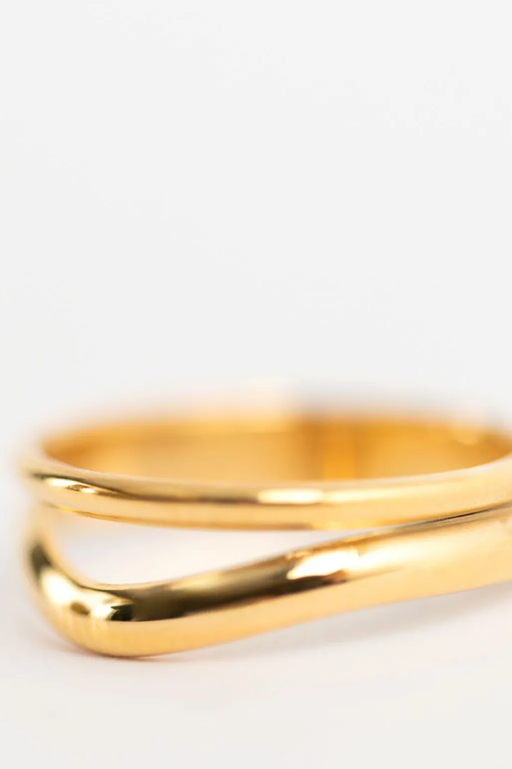Gold plated dubbele ring