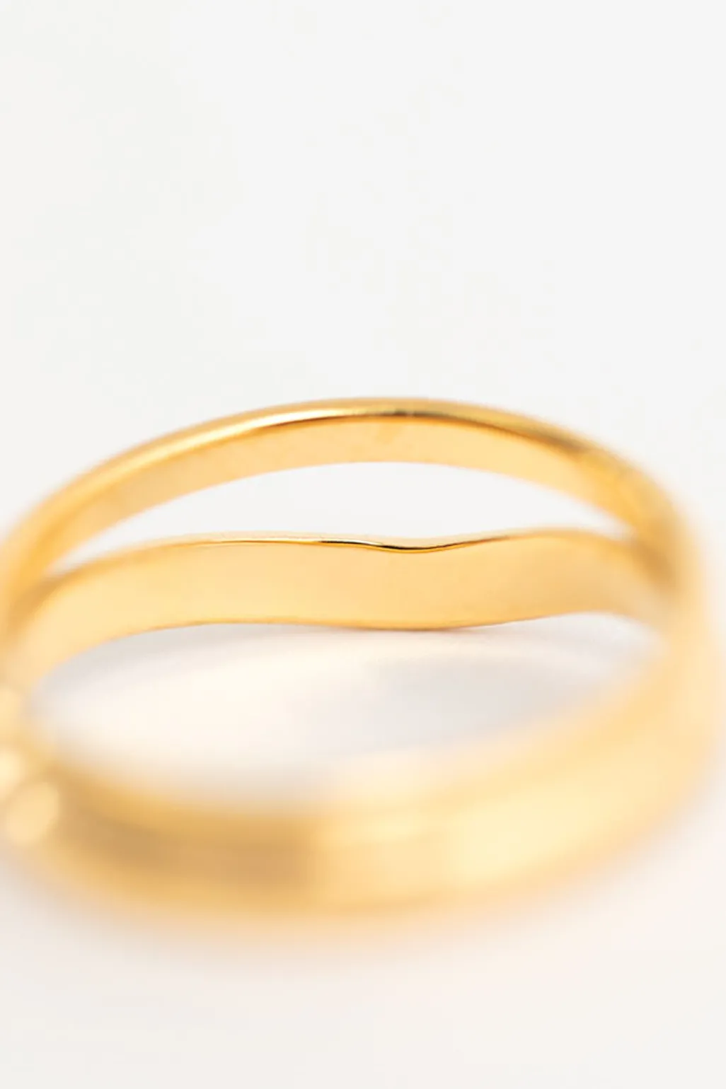 Gold plated dubbele ring