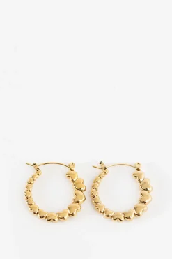 Gold plated oorbellen met hartjes