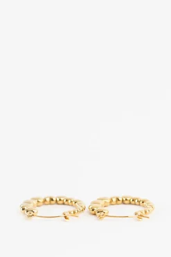 Gold plated oorbellen met hartjes