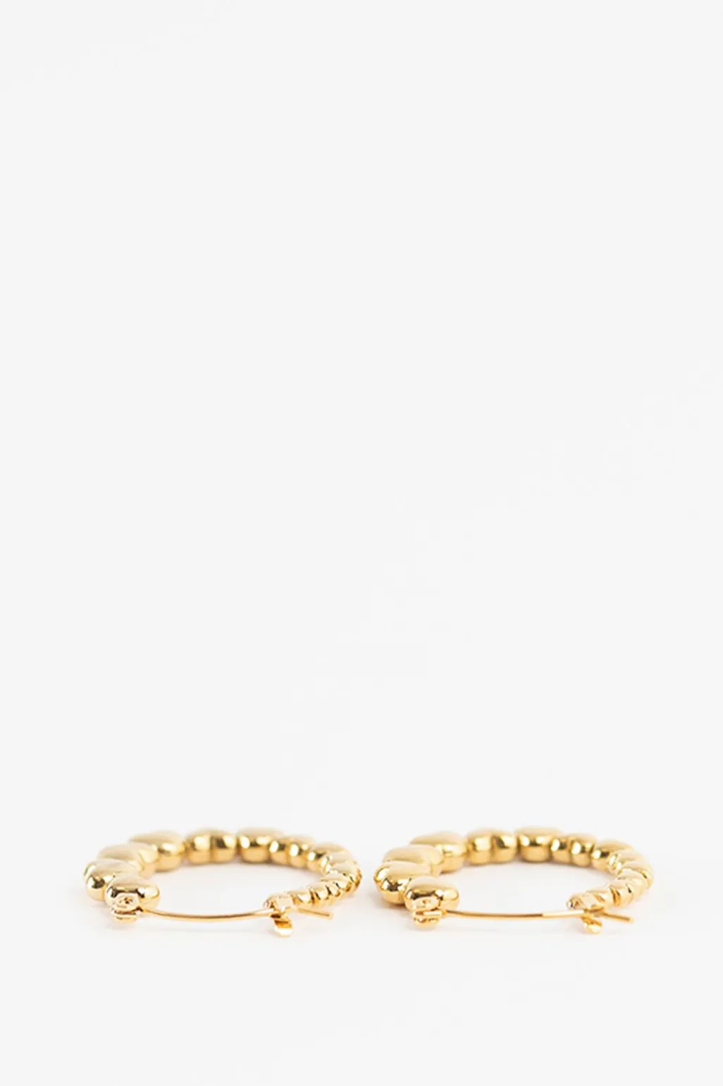 Gold plated oorbellen met hartjes