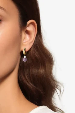 Gold plated oorbellen met verschillende hangertjes