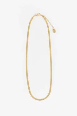 Gold plated platte ketting