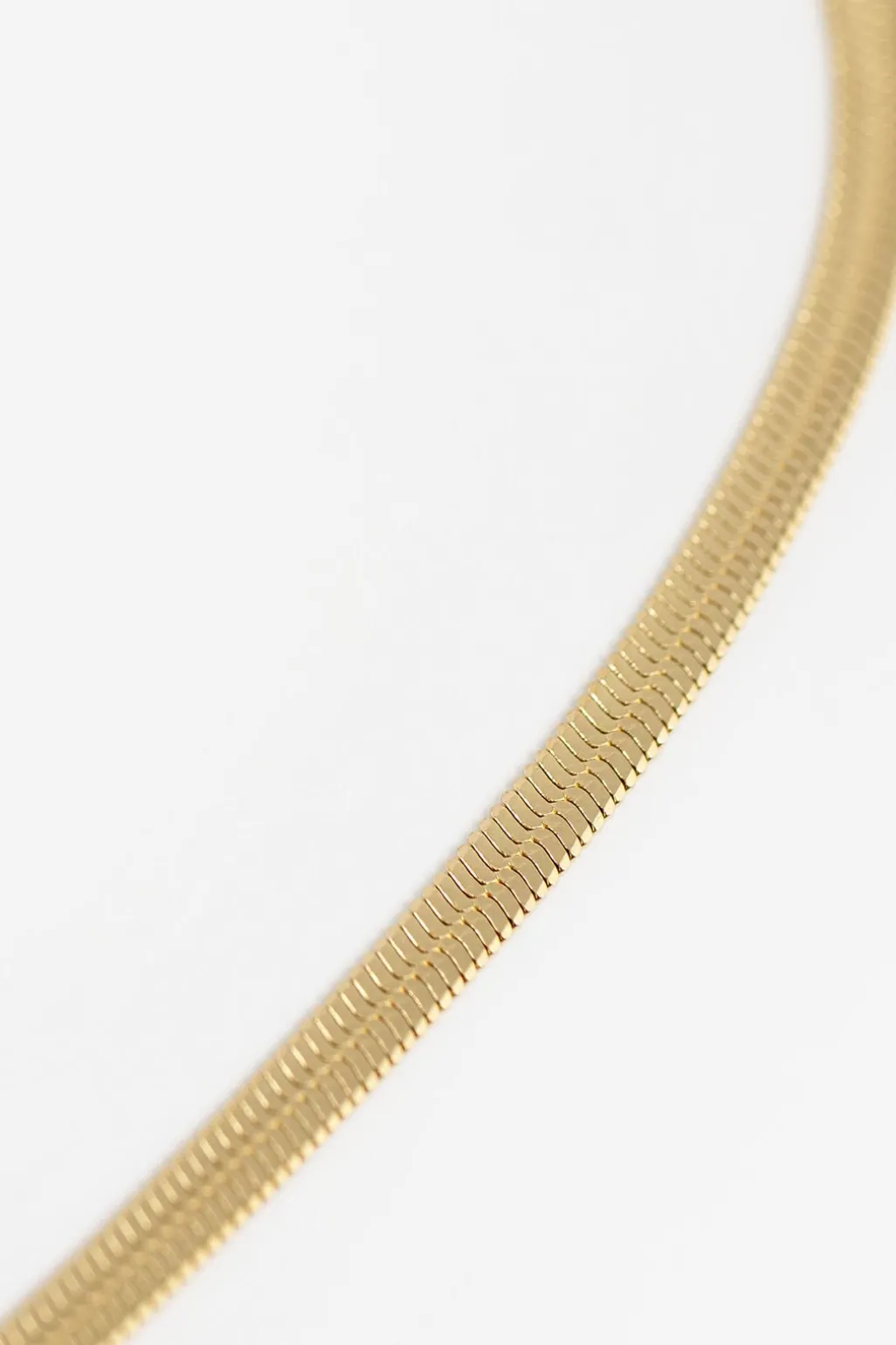 Gold plated platte ketting
