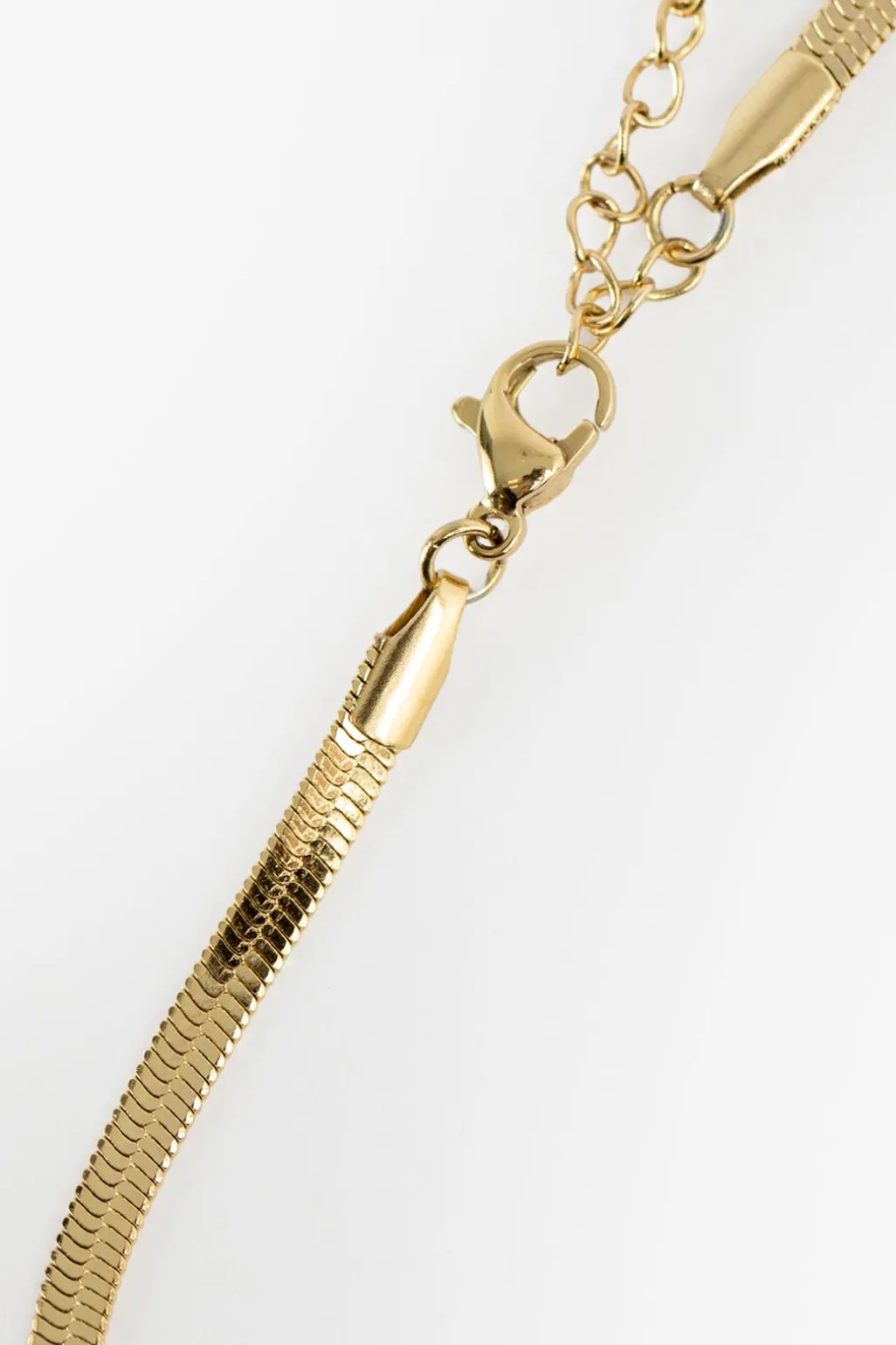 Gold plated platte ketting