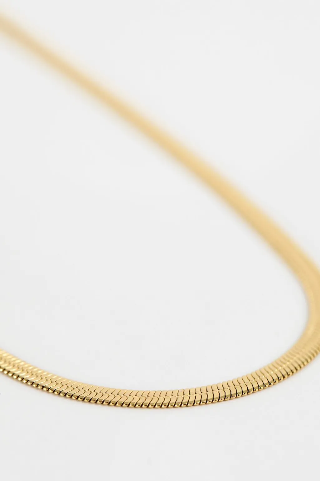 Gold plated platte ketting
