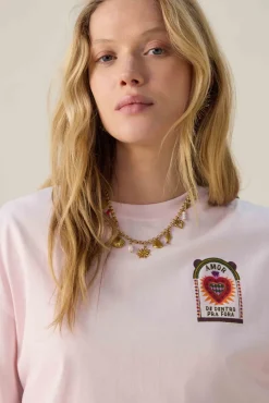 Gold plated schakelketting met bedels