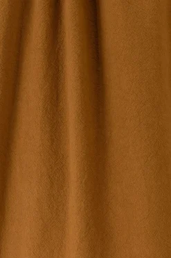 Goudbruine midi jurk