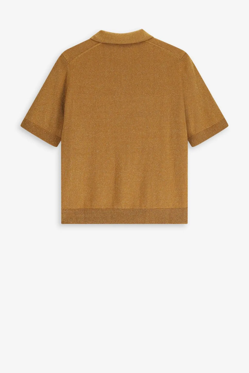 Goudbruine polo met lurex