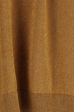 Goudbruine polo met lurex