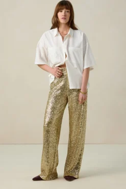 Gouden broek met pailletten