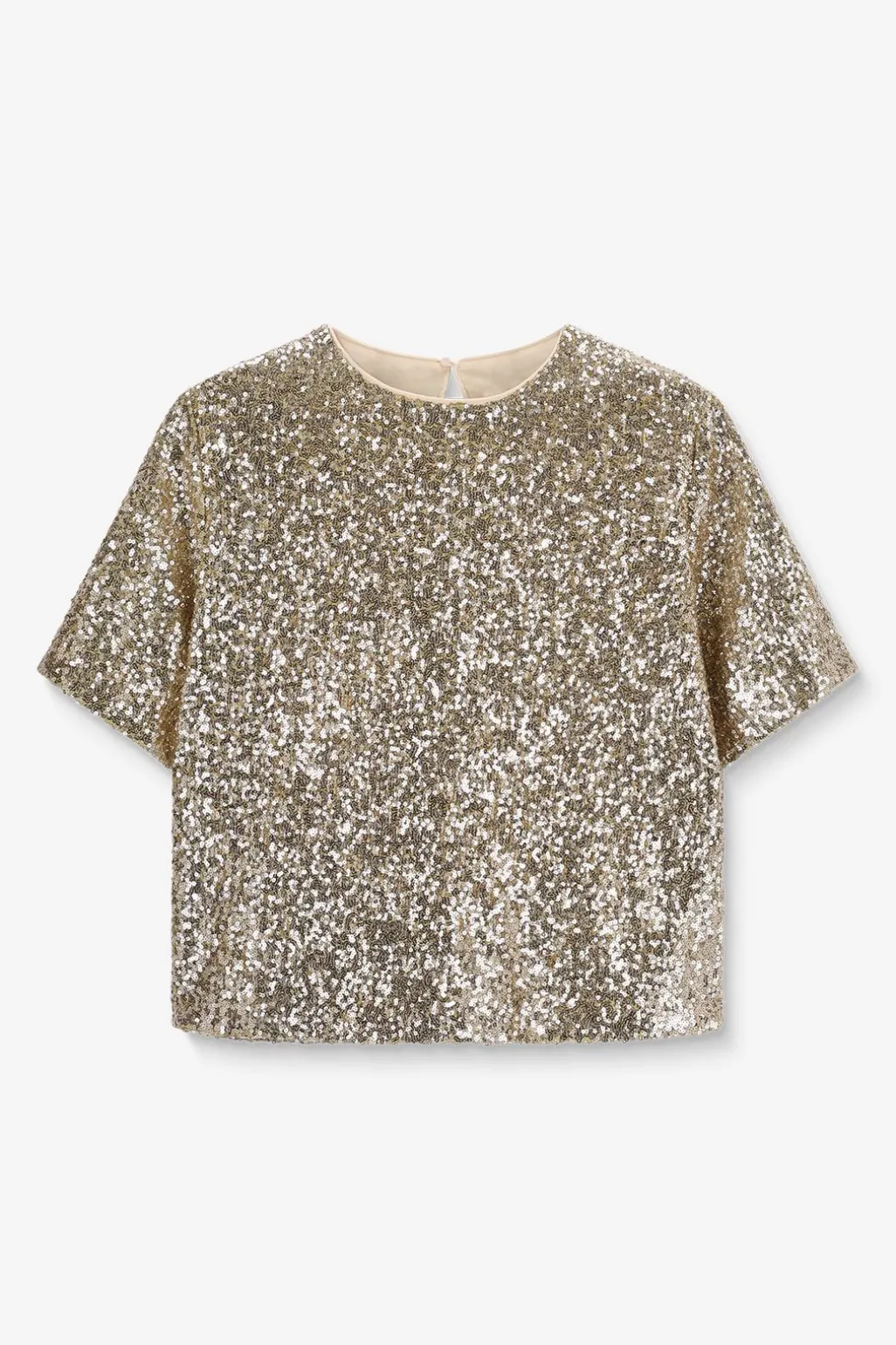Gouden top met pailletten