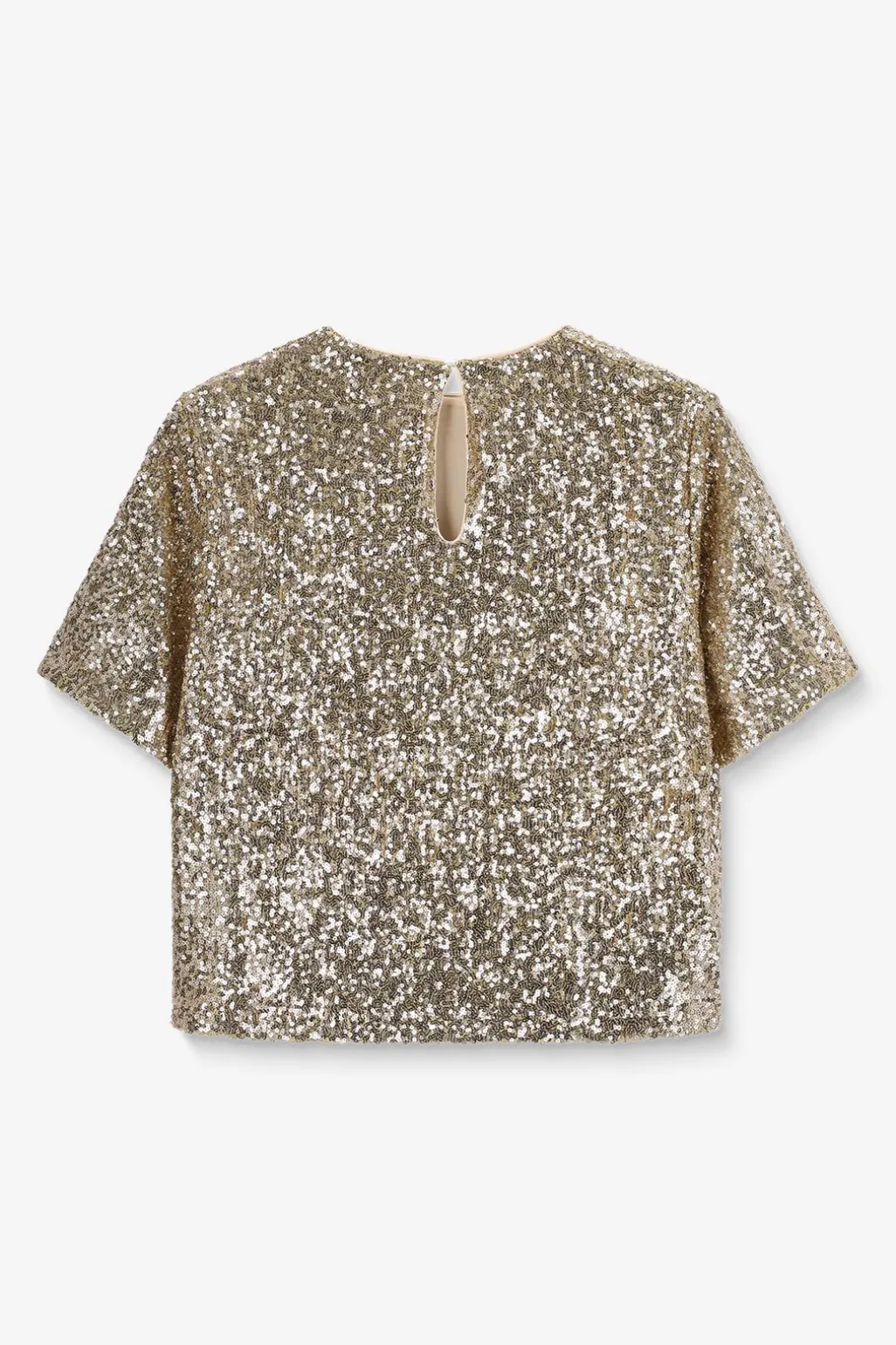 Gouden top met pailletten