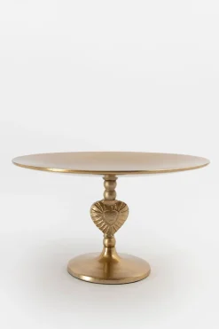 Goudkleurig taartplateau met hart