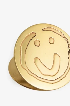 Goudkleurige smiley paperclip