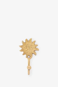 Goudkleurige wandhaak zon