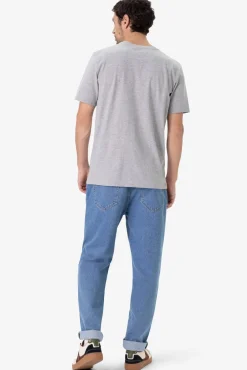 Grijs melange T-shirt met fiets
