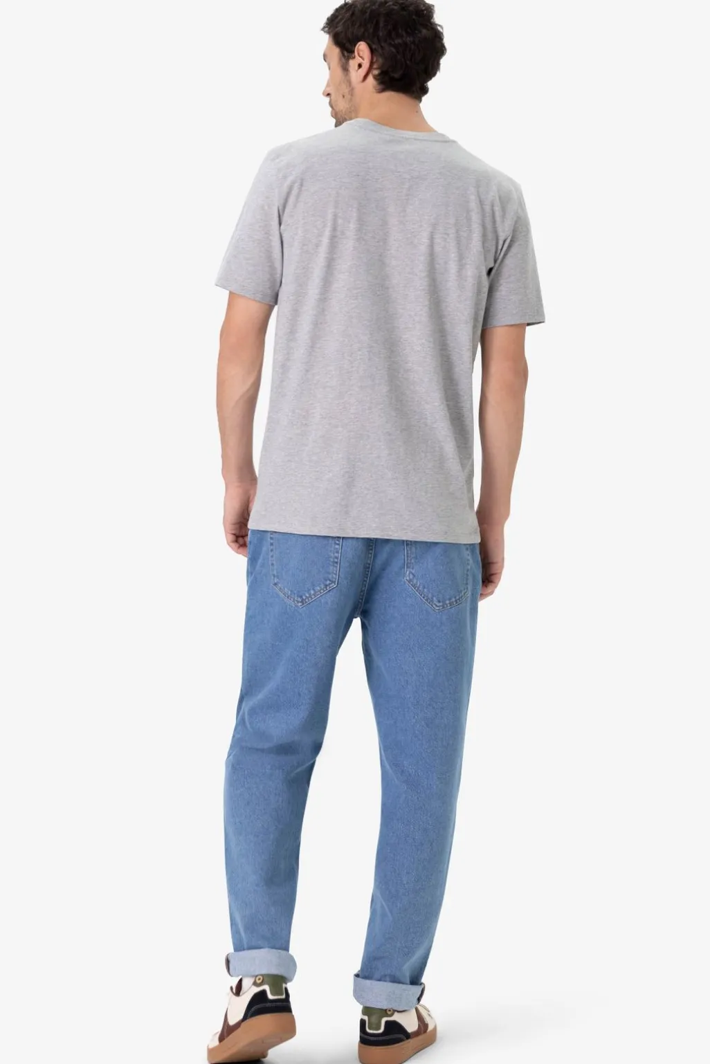 Grijs melange T-shirt met fiets