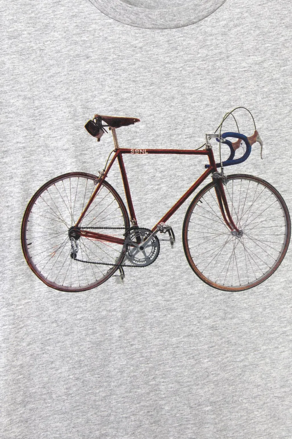Grijs melange T-shirt met fiets