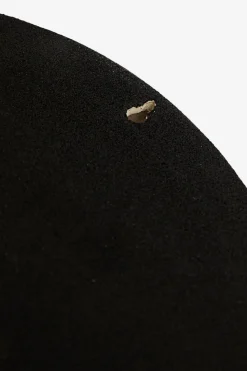 Grijsgroene ronde hangspiegel met keramische omlijsting