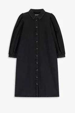 Grijze denim jurk