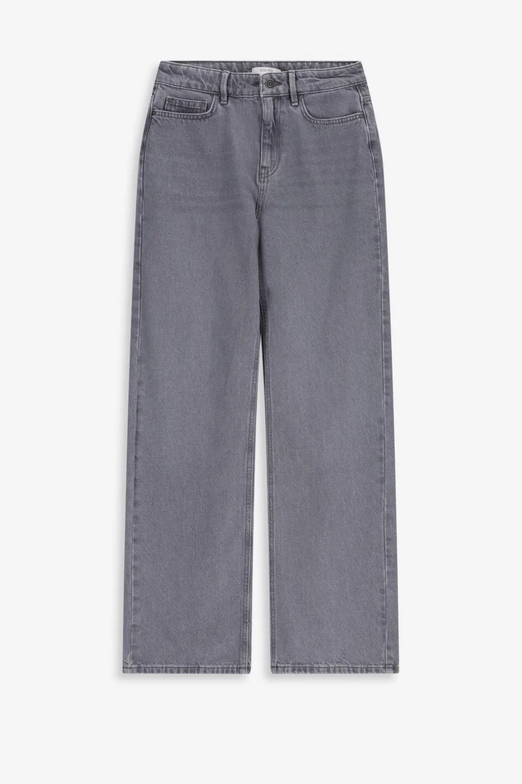Grijze high waist wide leg jeans