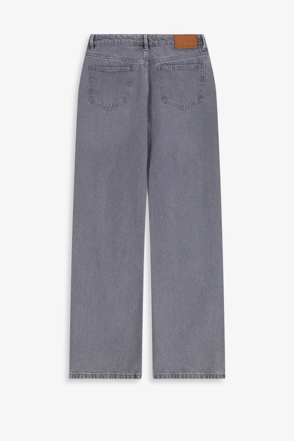 Grijze high waist wide leg jeans