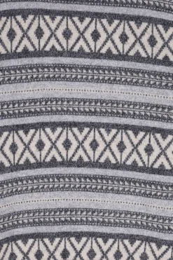 Grijze jacquard trui