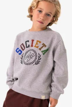 Grijze sweater met artwork