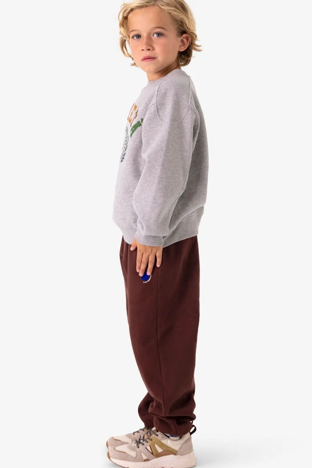 Grijze sweater met artwork