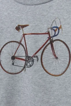 Grijze sweater met fiets