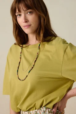 Groen boxy T-shirt