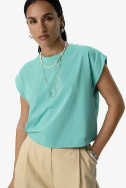 Groen cropped T-shirt