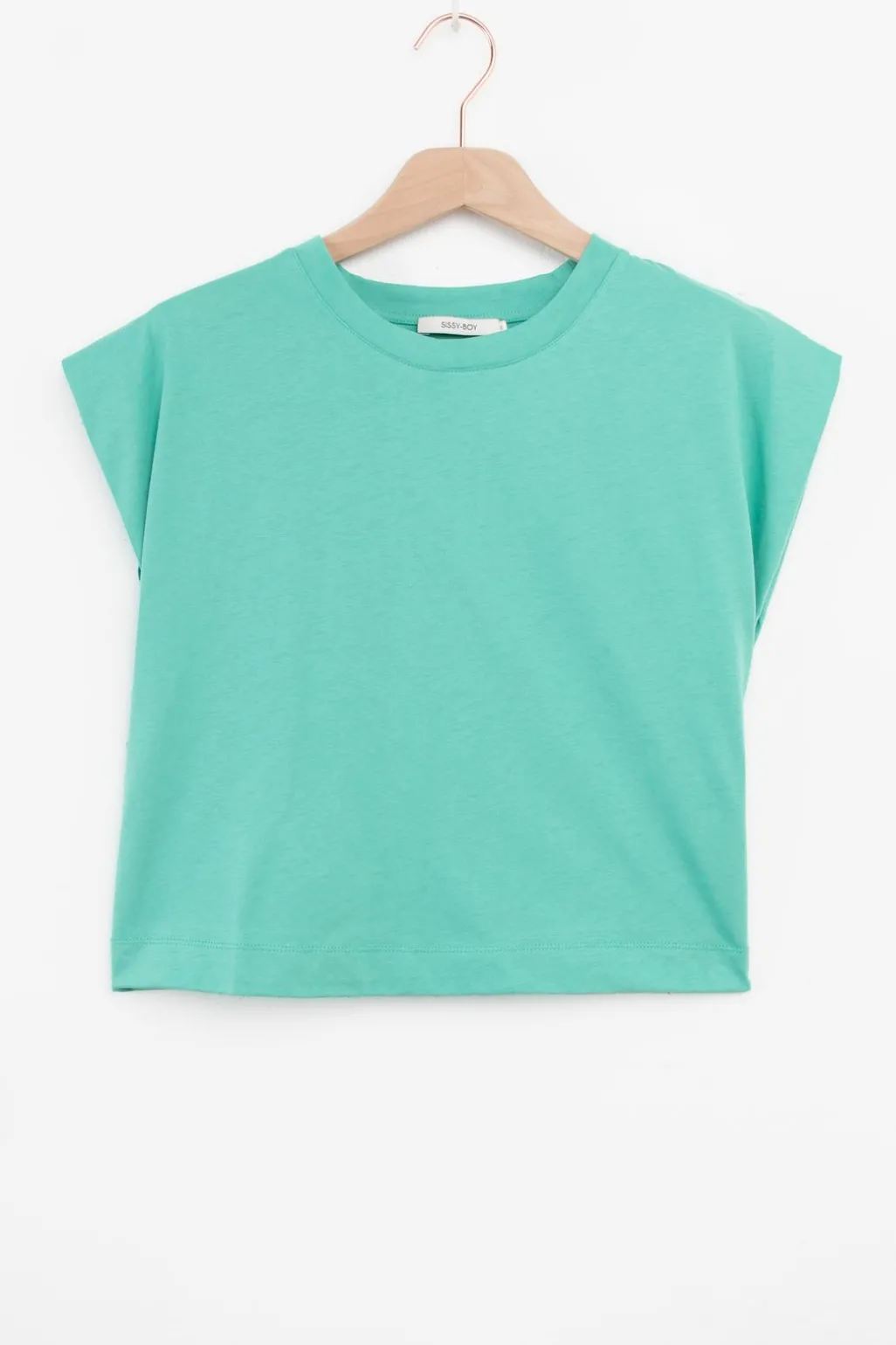 Groen cropped T-shirt