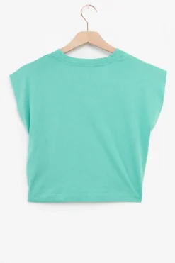 Groen cropped T-shirt