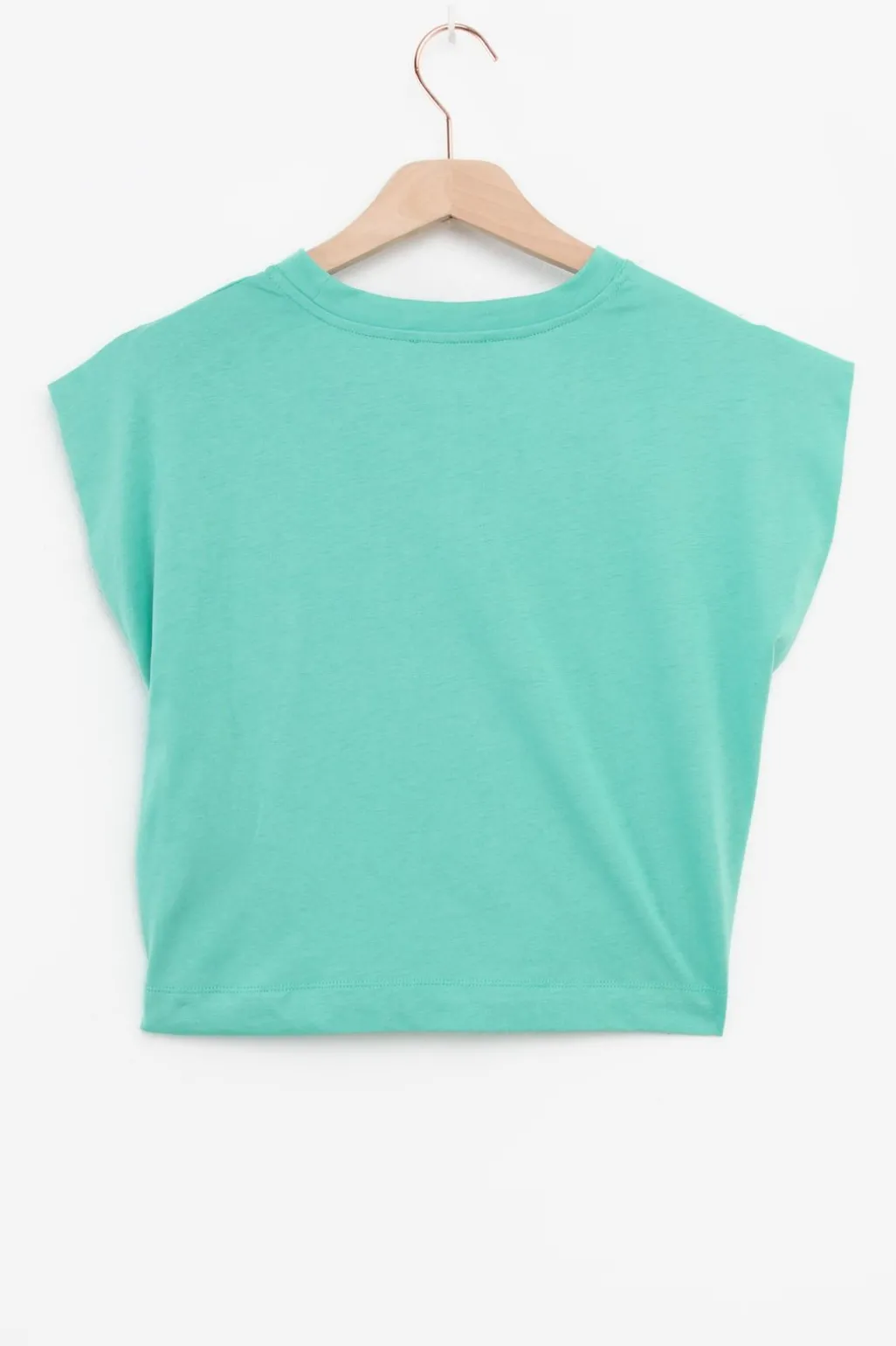 Groen cropped T-shirt
