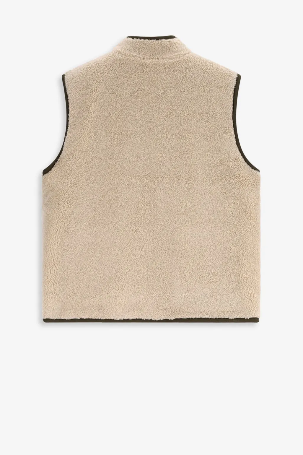Groen geblokte reversible teddy bodywarmer